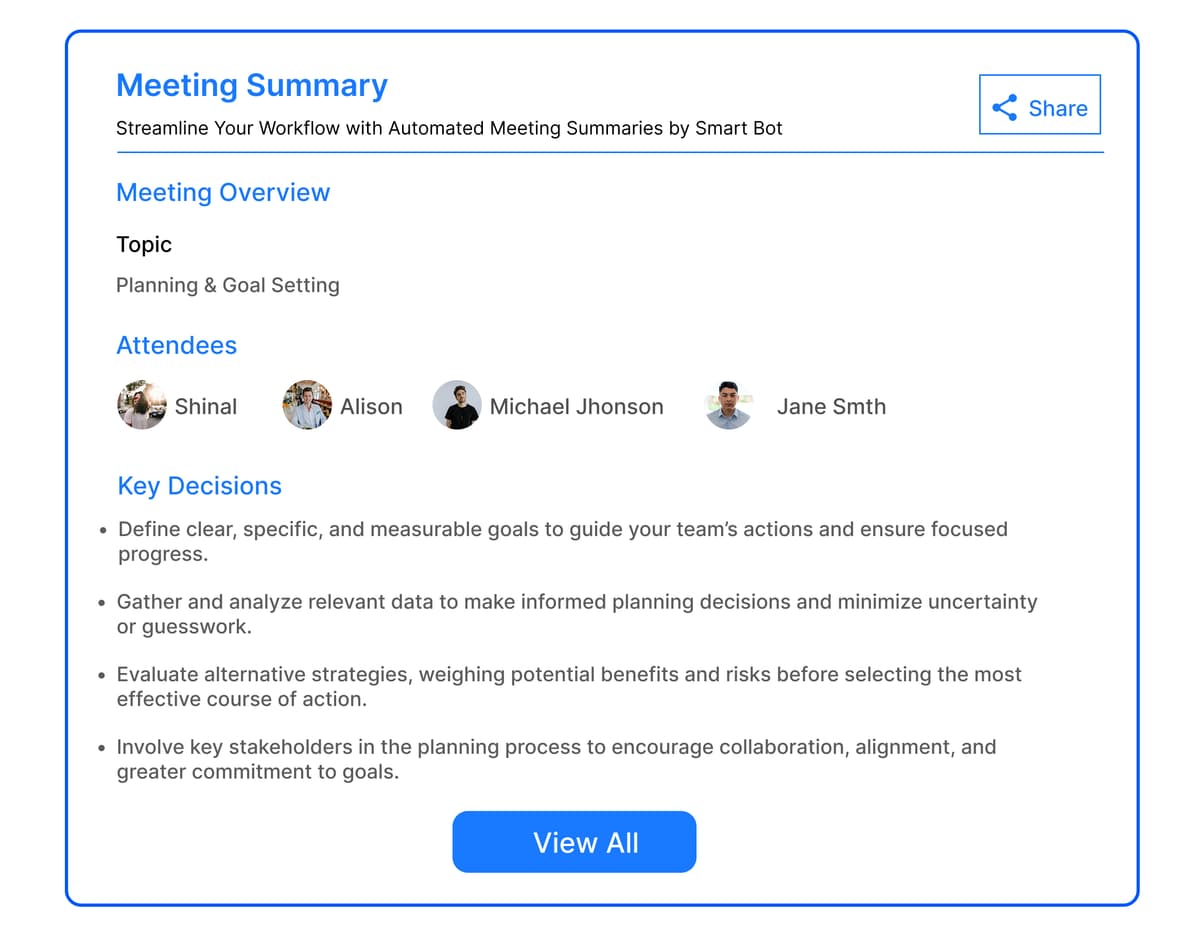 Instant Actionable Insights
