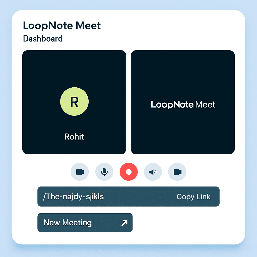 LoopNote Meet Dashboard